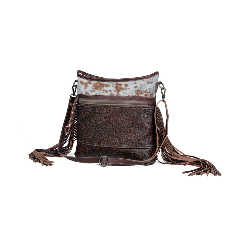 Classic Etchings  Leather & Hairon Bag