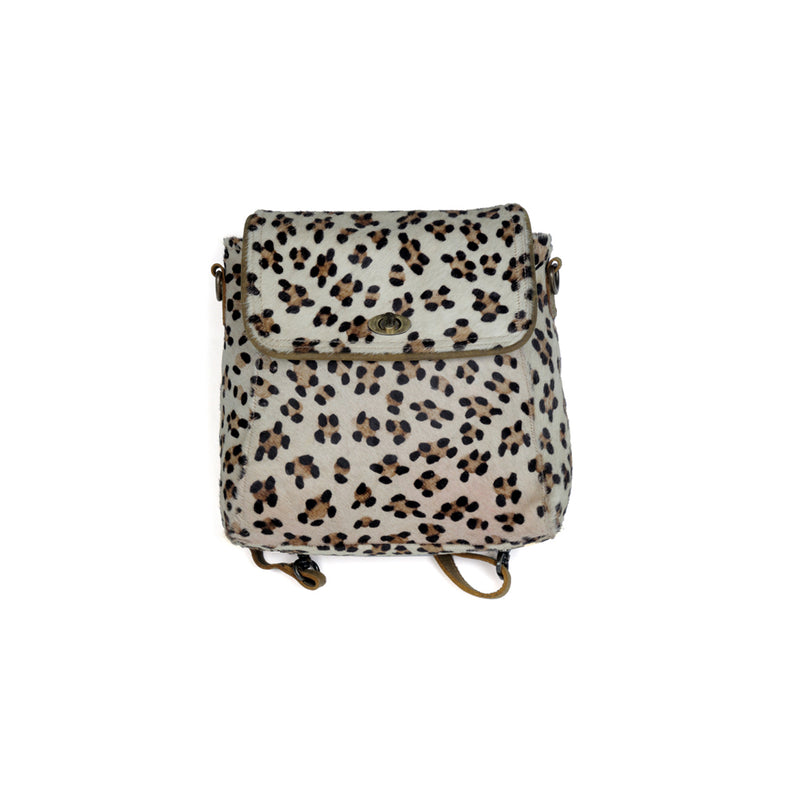 Quaint Leopard Print Leather & Hairon Bag