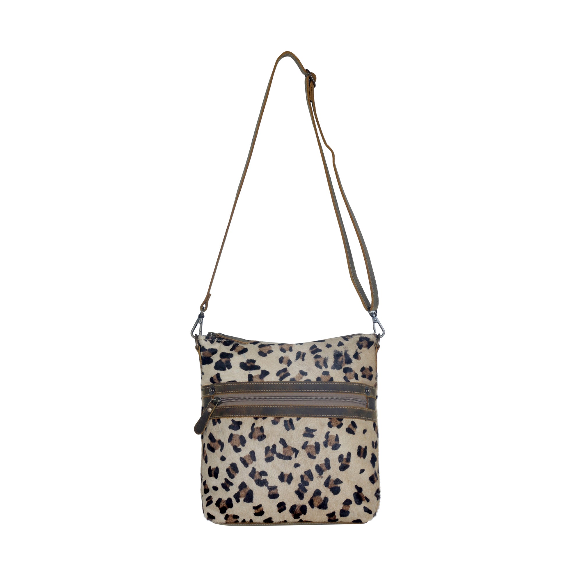 Charisma Leopard Print Leather & Hairon Bag - Myra USA