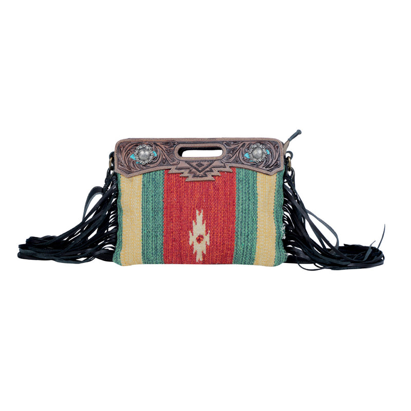 Rubious  Hand-Tooled Bag