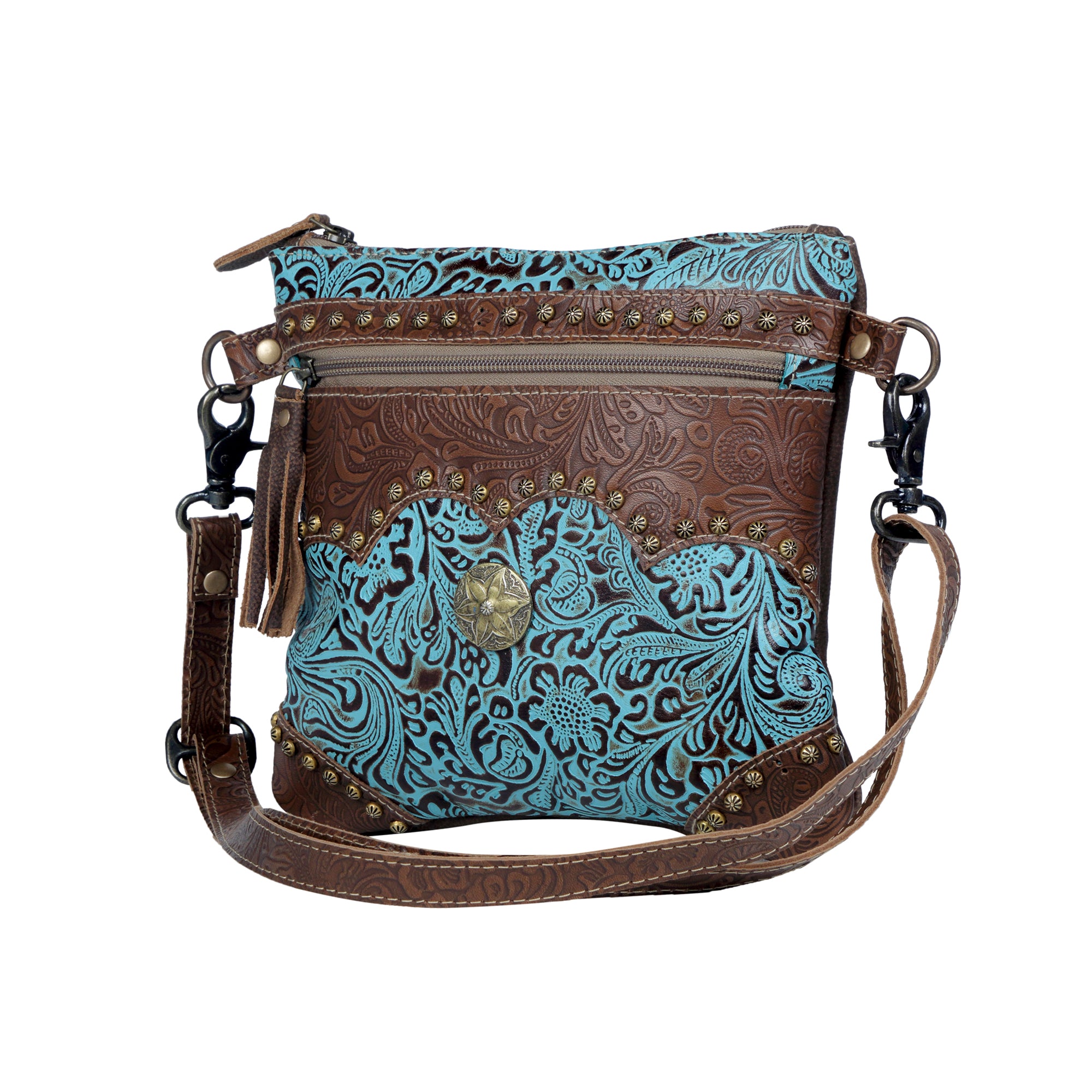 Azure Aesthetic Leather & Hairon Bag - Myra USA