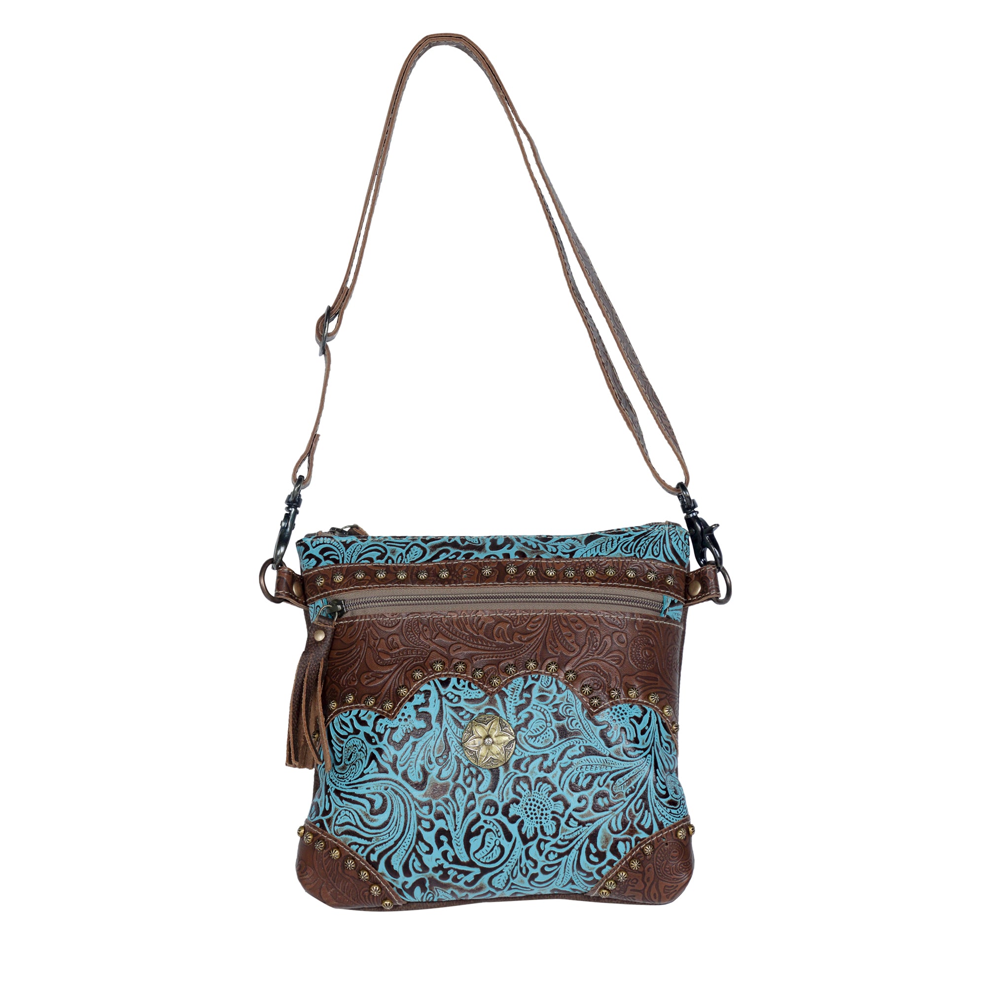 Azure Aesthetic Leather & Hairon Bag - Myra USA
