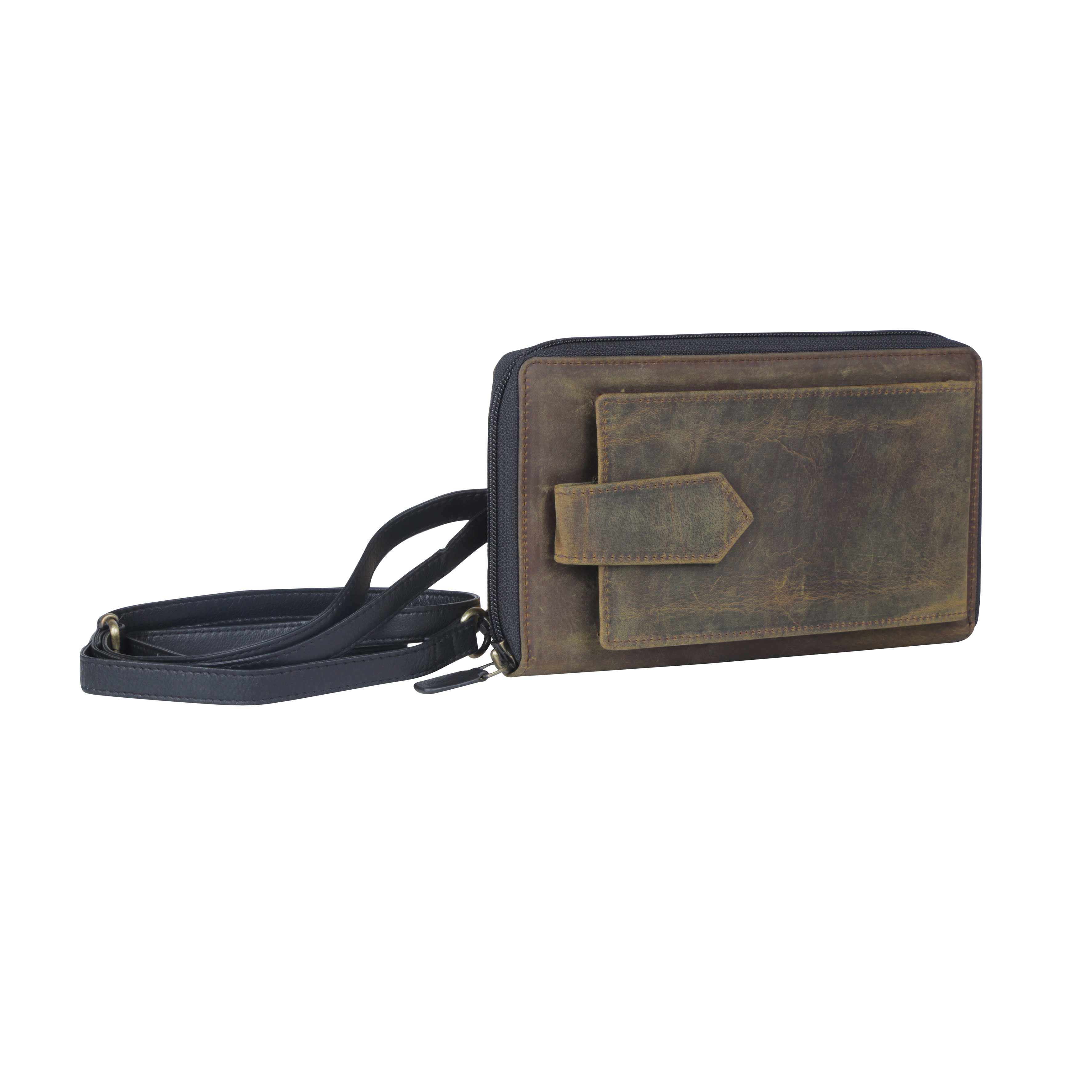 Solemn Brown Phone Holder Wallet - MyraUSA