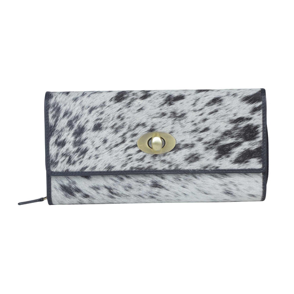 Plushy Black And White Clutch Wallet