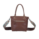 Azure Patterned Leather & Hairon Bag