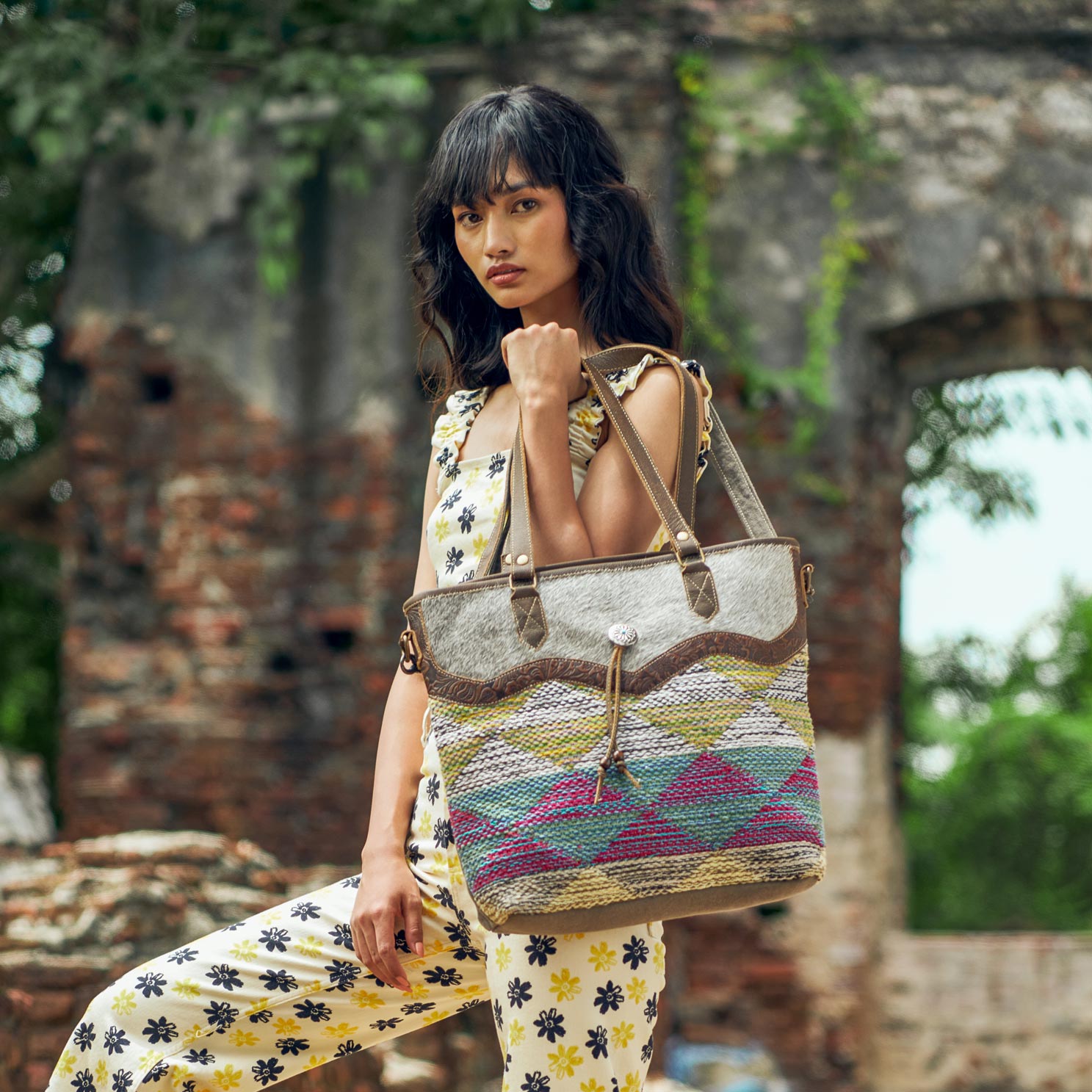 Prismatic Tones  Shoulder Bag - MyraUSA