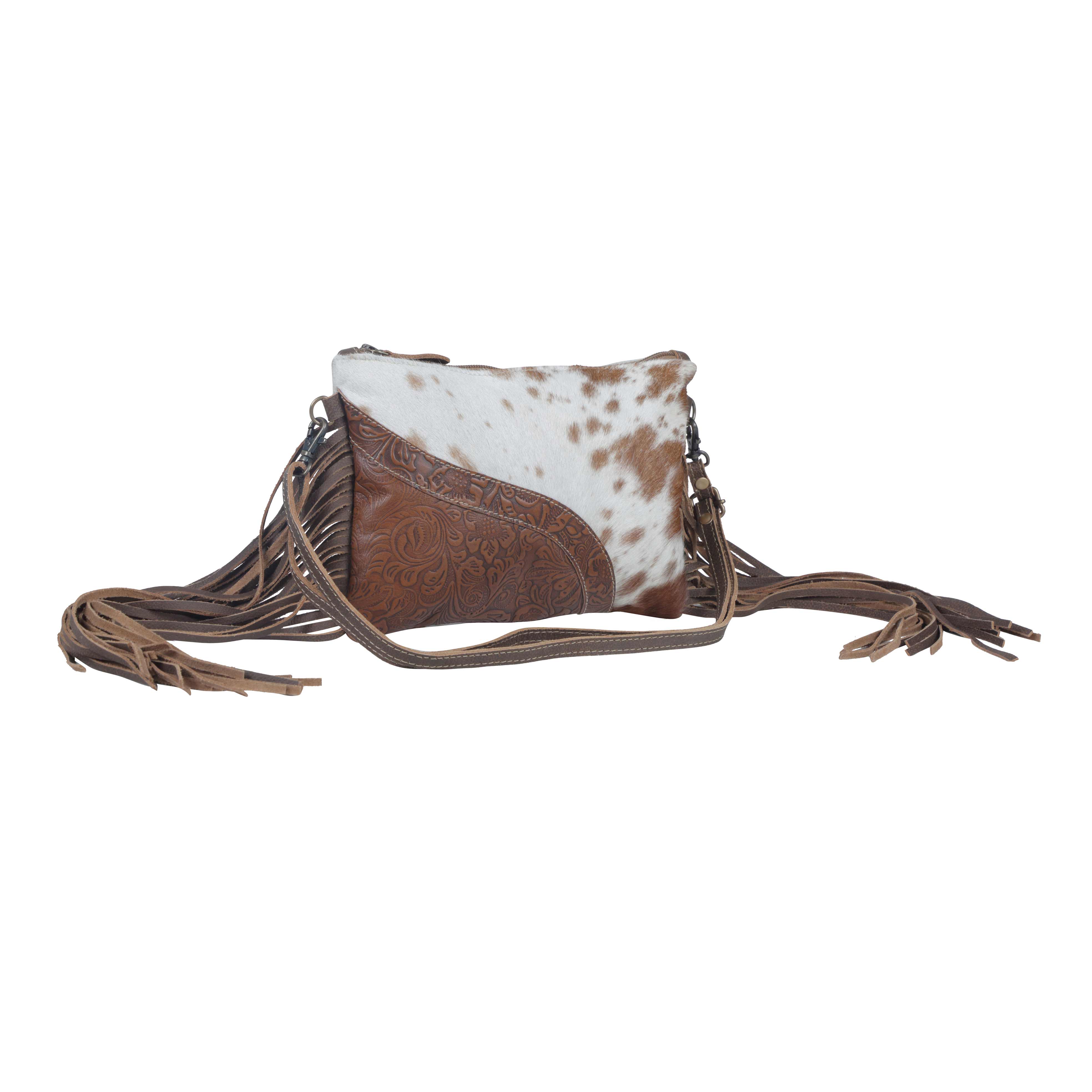 Fractional Leather & Hairon Bag - MyraUSA
