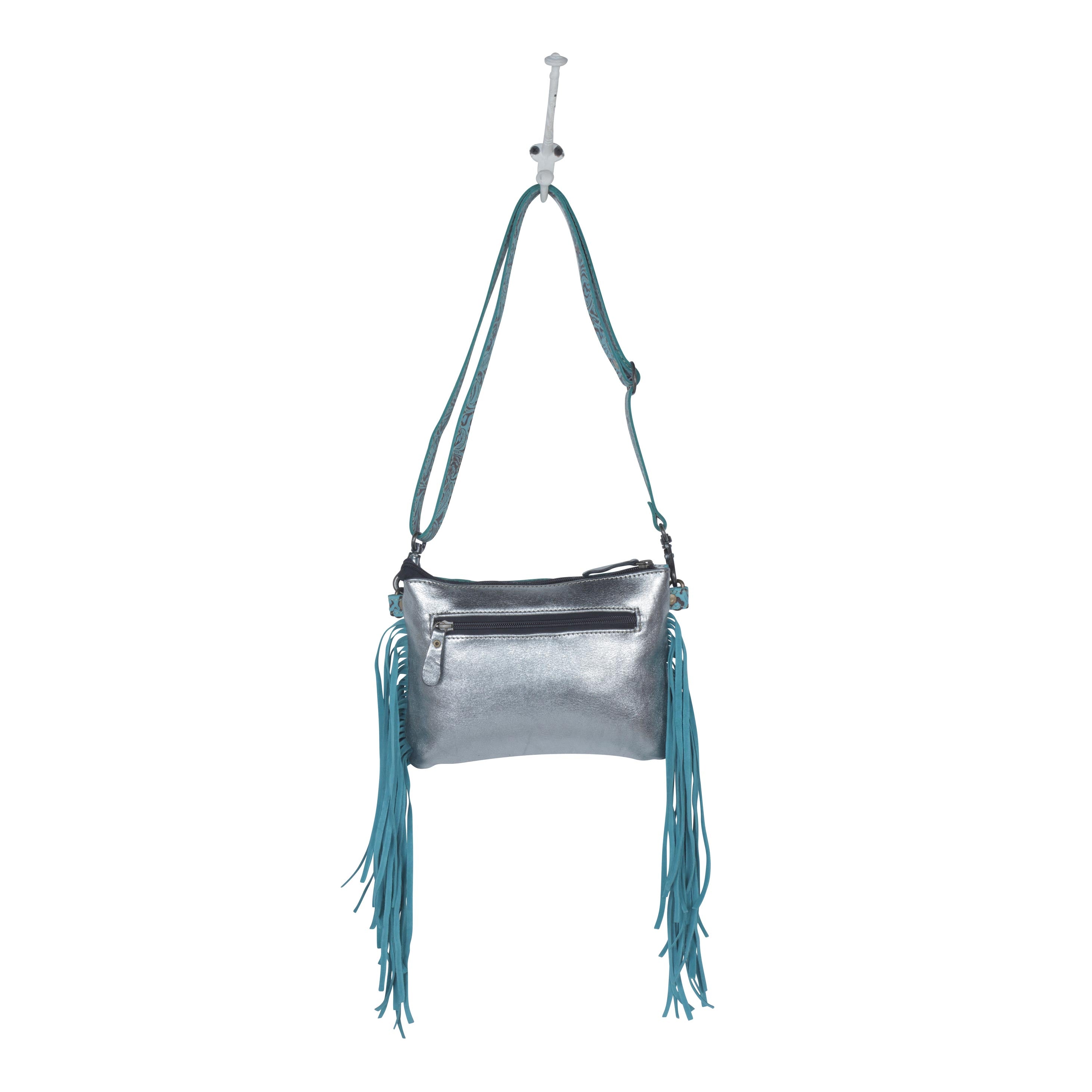 Exotic Azure  Leather & Hairon Bag - MyraUSA