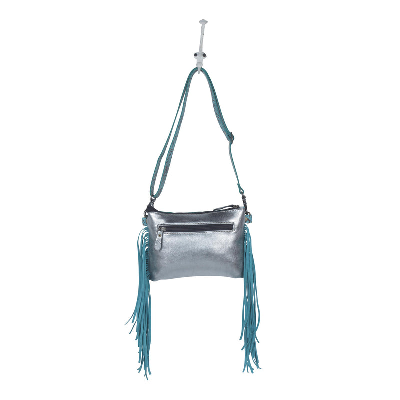 Exotic Azure  Leather & Hairon Bag