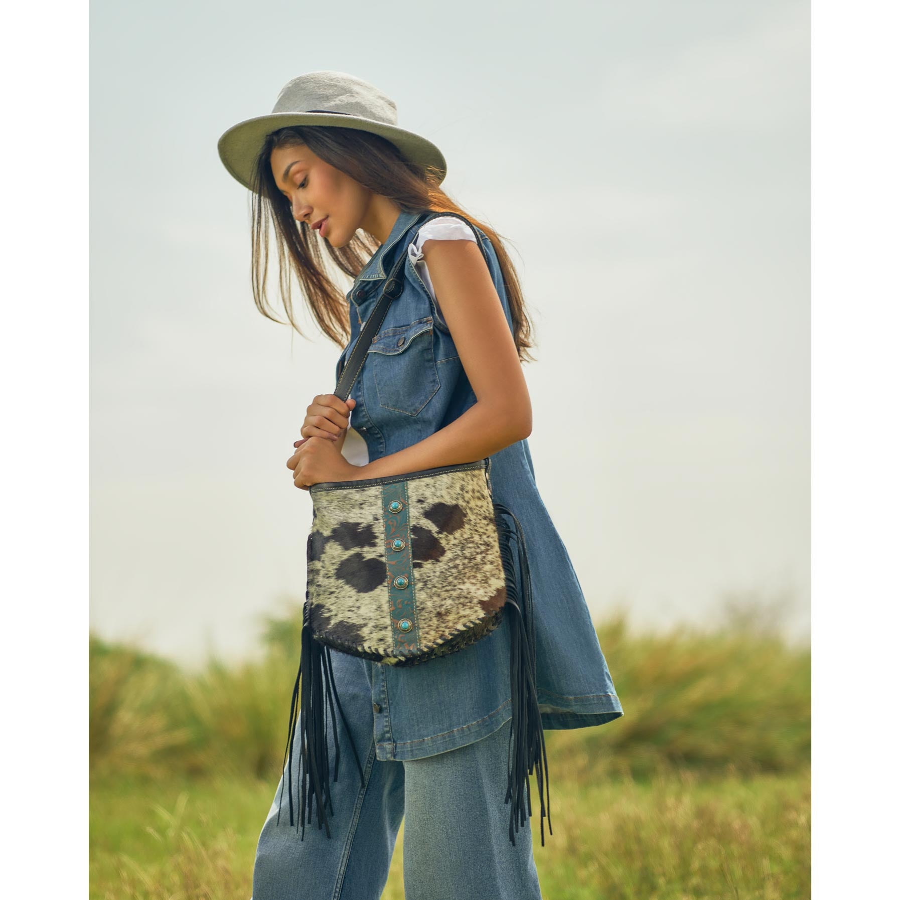 Paradox  Leather & Hairon Bag - MyraUSA