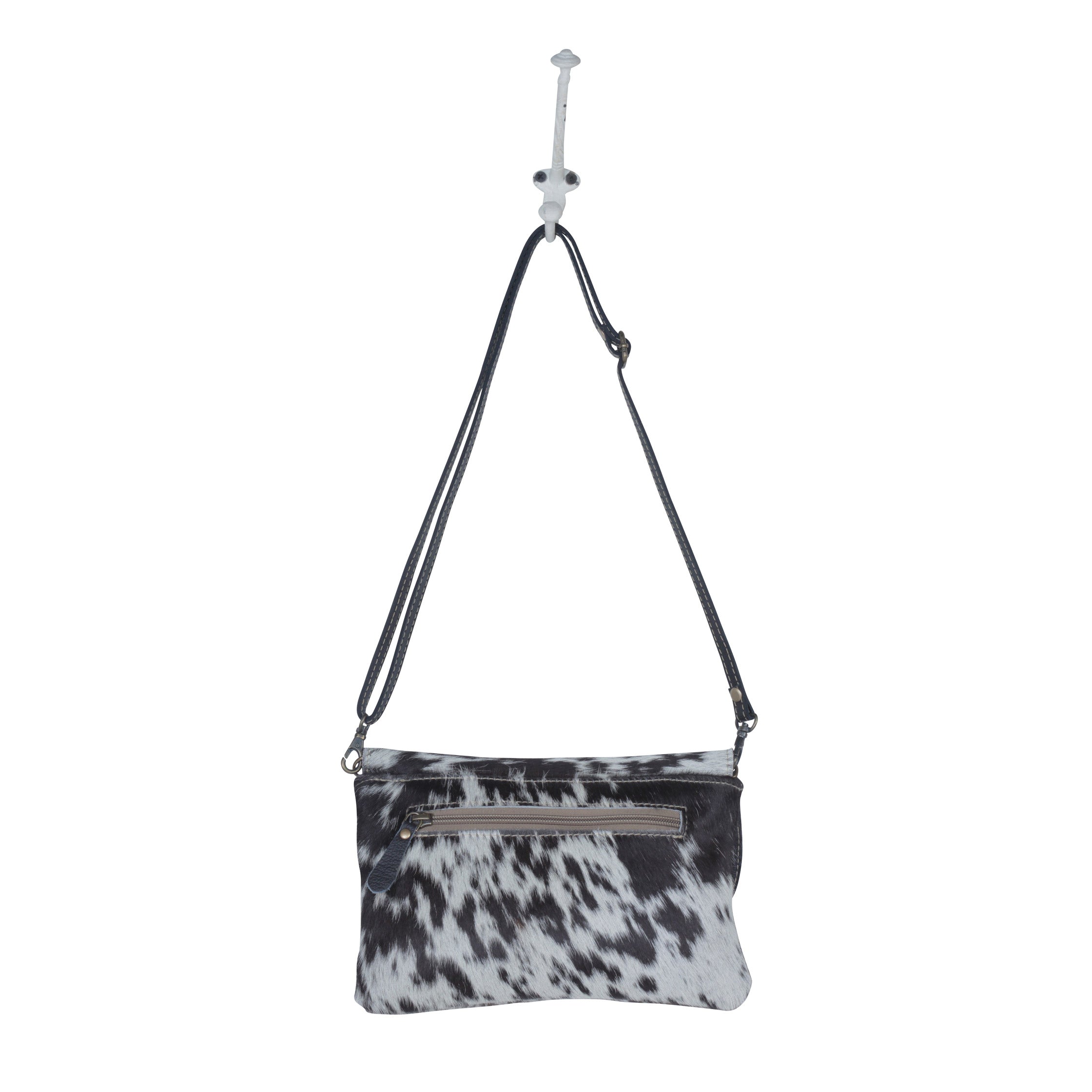 Blue Crescent Hand-Tooled Bag - MyraUSA
