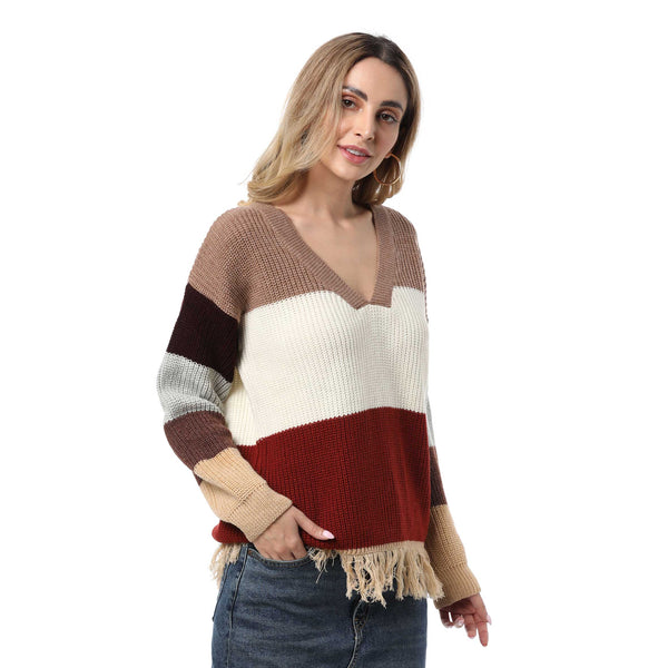 Sporty Fringe Sweater