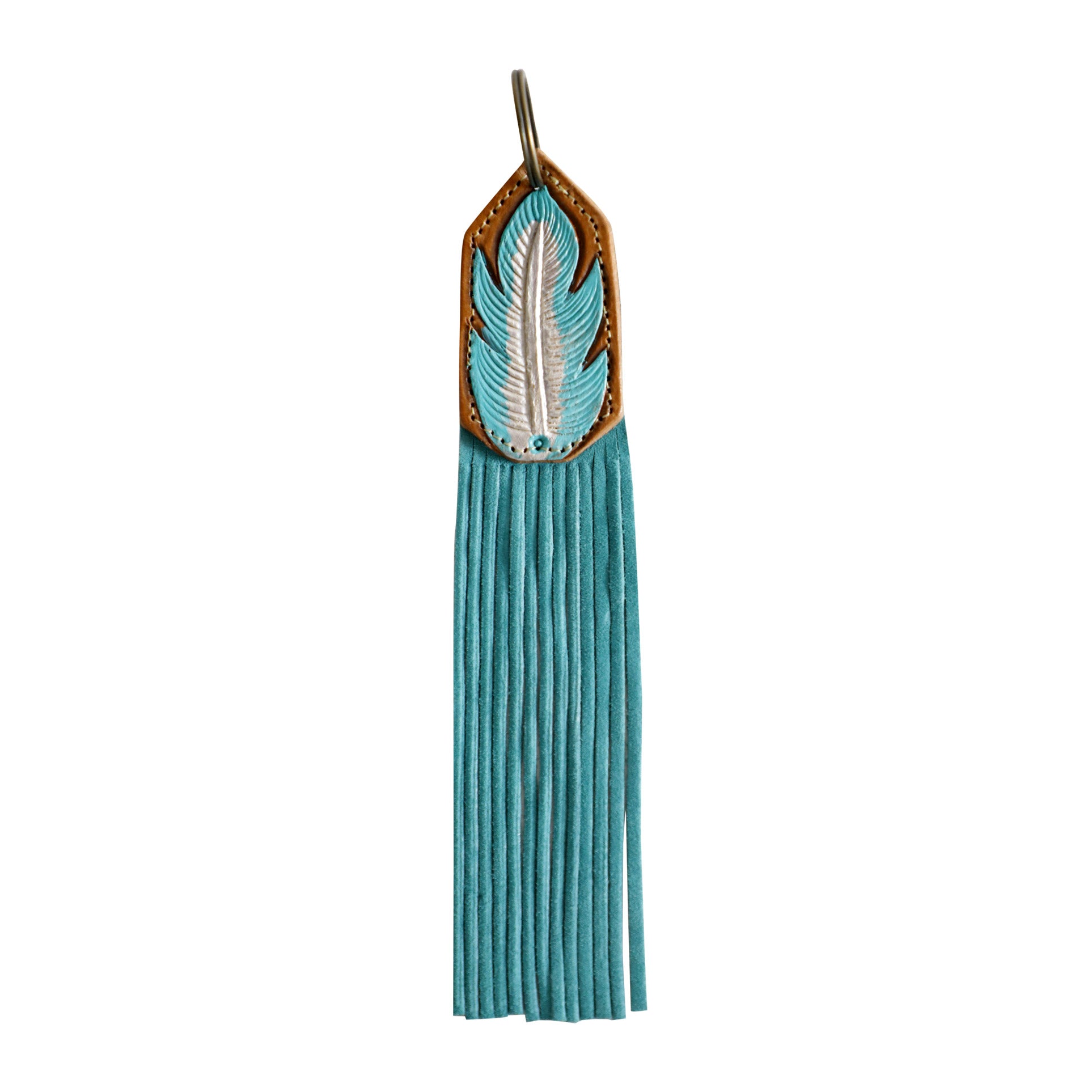 Wild blue leaf  Key Fob - MyraUSA