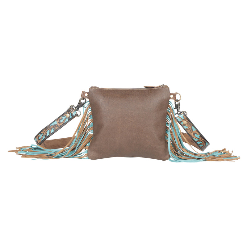 "Eclectic Embrace Hand-Tooled Bag"