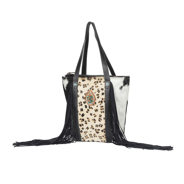 Vanilla CrÃ¨me Leather & Hairon Bag - MyraUSA