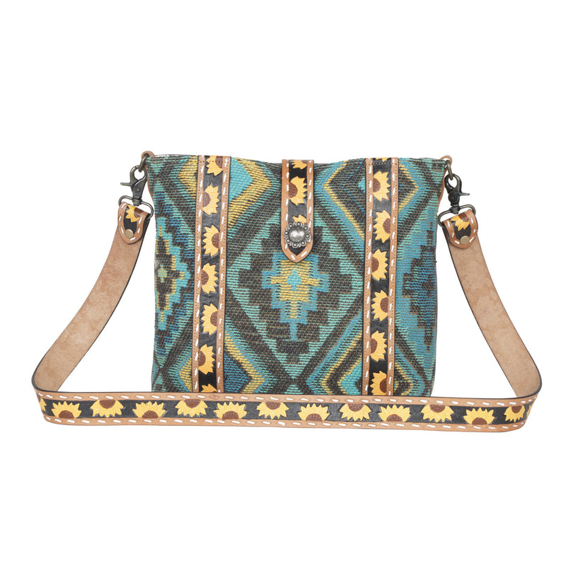 "Forest Mist Hand-Tooled Bag"