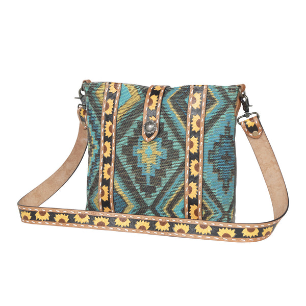 Forest Mist Hand-Tooled Bag