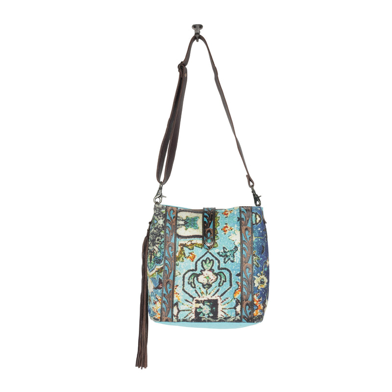"Cool Mantra Hand-Tooled Bag"