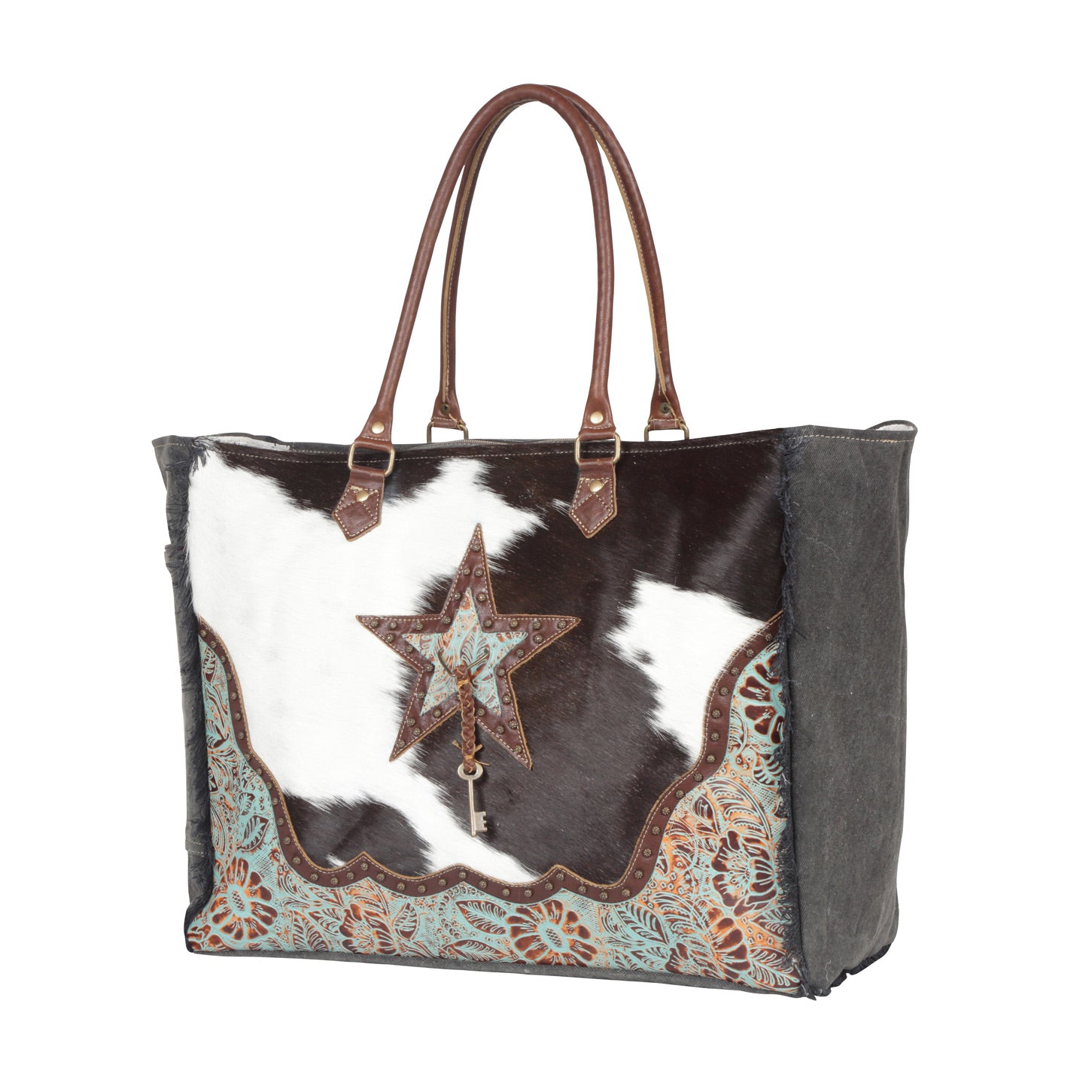 Asterias Canvas & Hairon Bag - MyraUSA