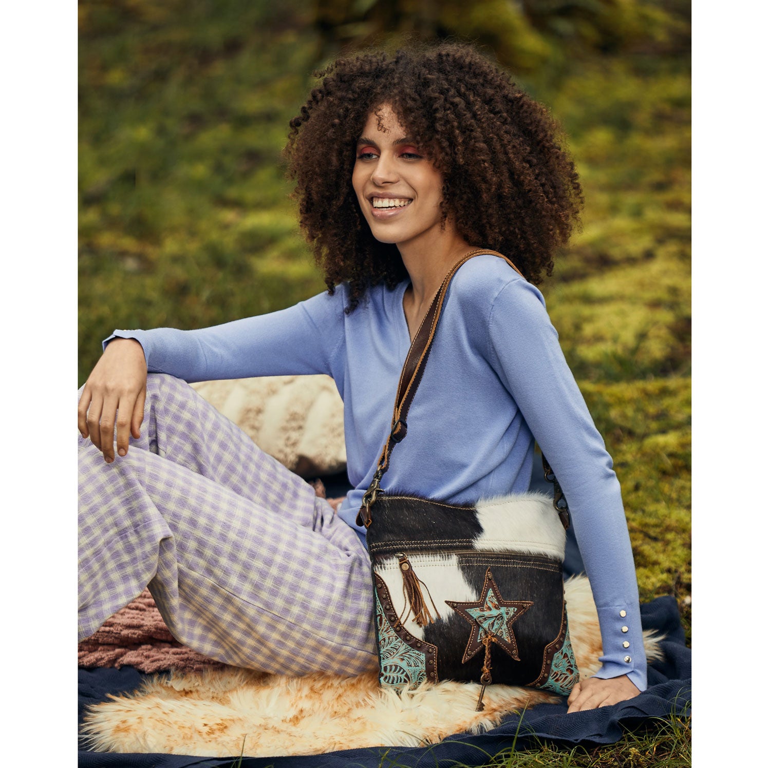 North Star Canvas & Hairon Bag - MyraUSA