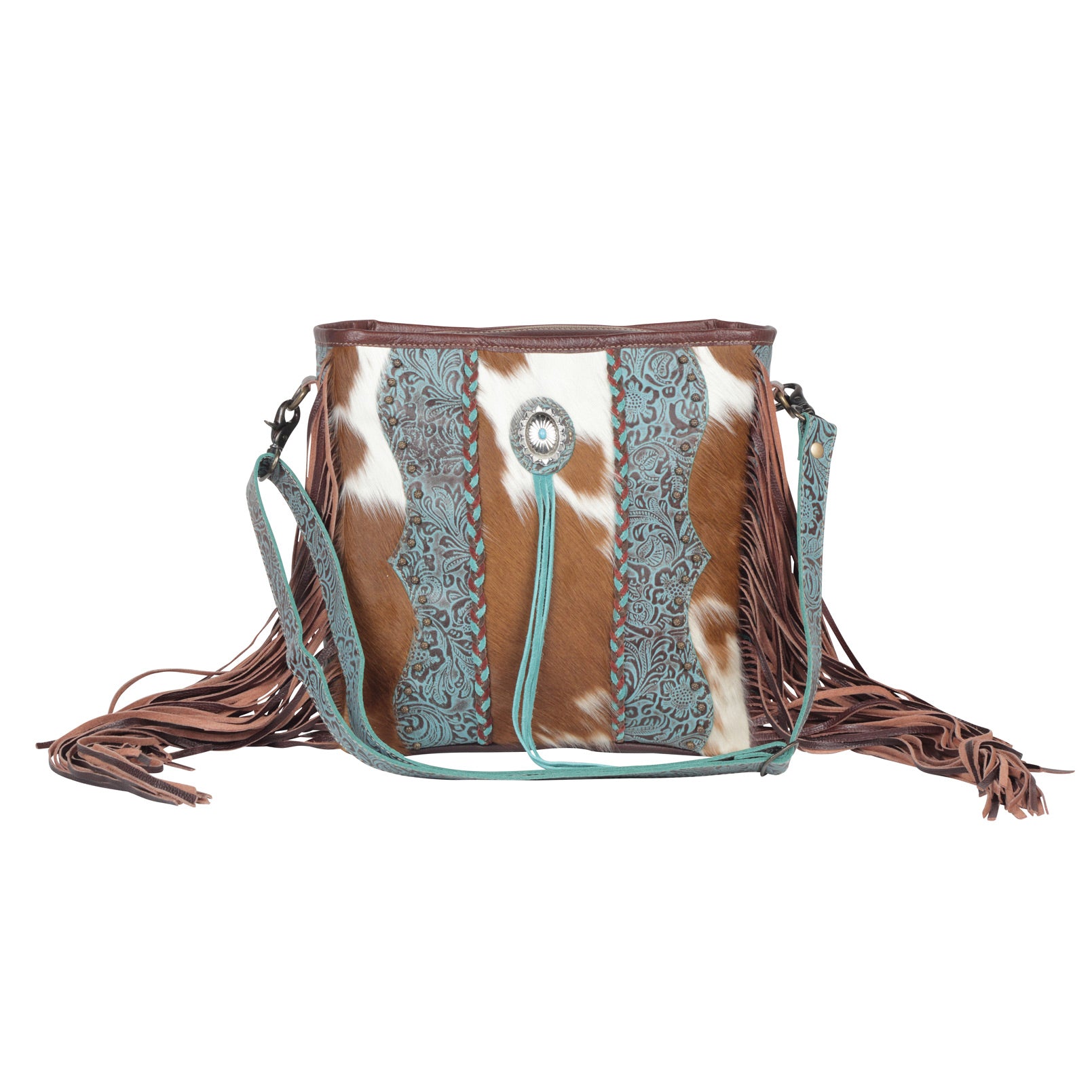 Dendrite Leather & Hairon Bag - MyraUSA
