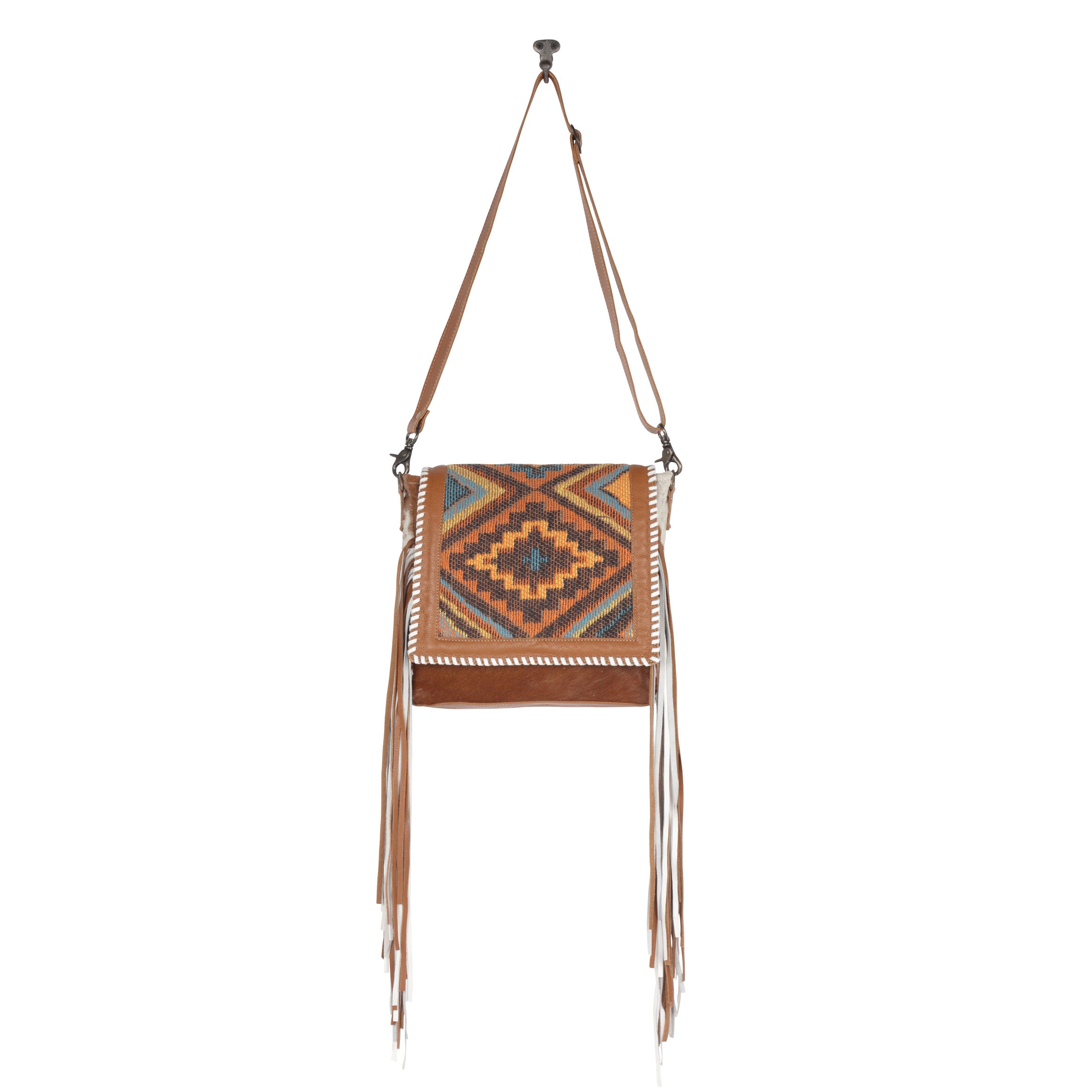 Boho Chic Style Leather & Hairon Bag - MyraUSA
