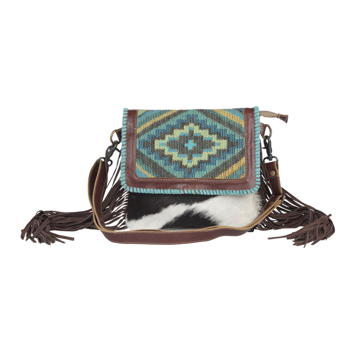 Myra Bag Wild Things Hair-on-Hide Backpack | Western Boho Convertible Bag Myra Cowhide Backpack - Etsy main image 3