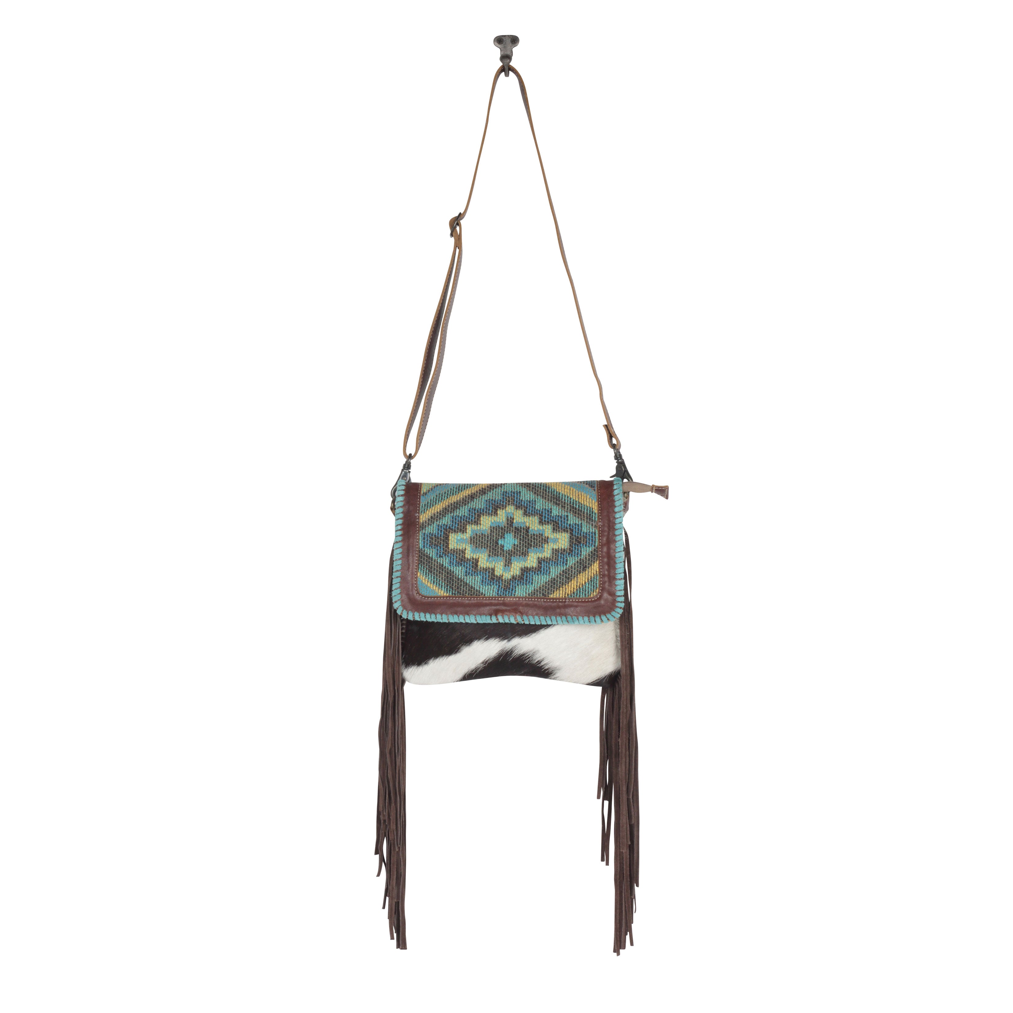 Wild West Boho Leather & Hairon Bag - MyraUSA