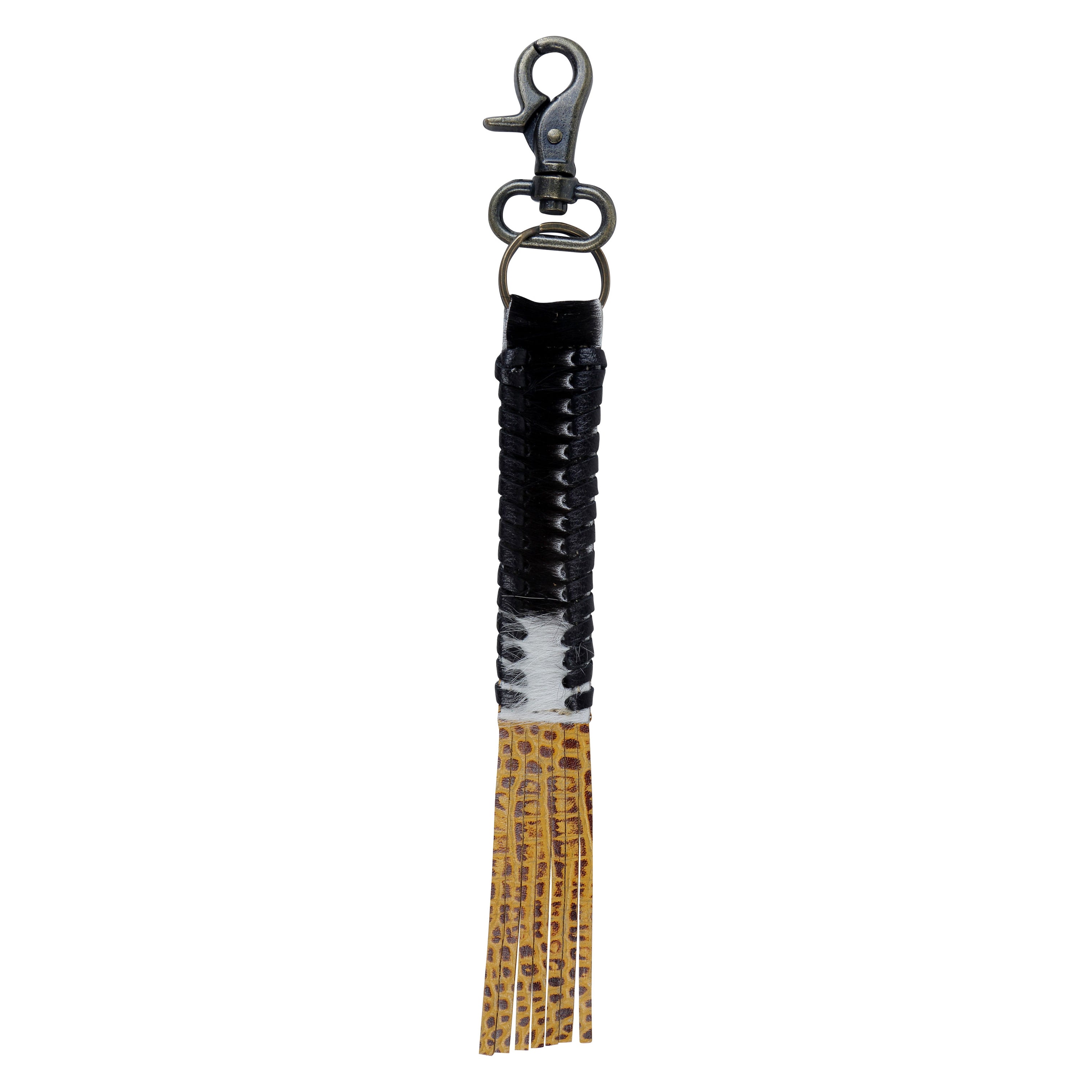 Striped leather Key Fob - MyraUSA