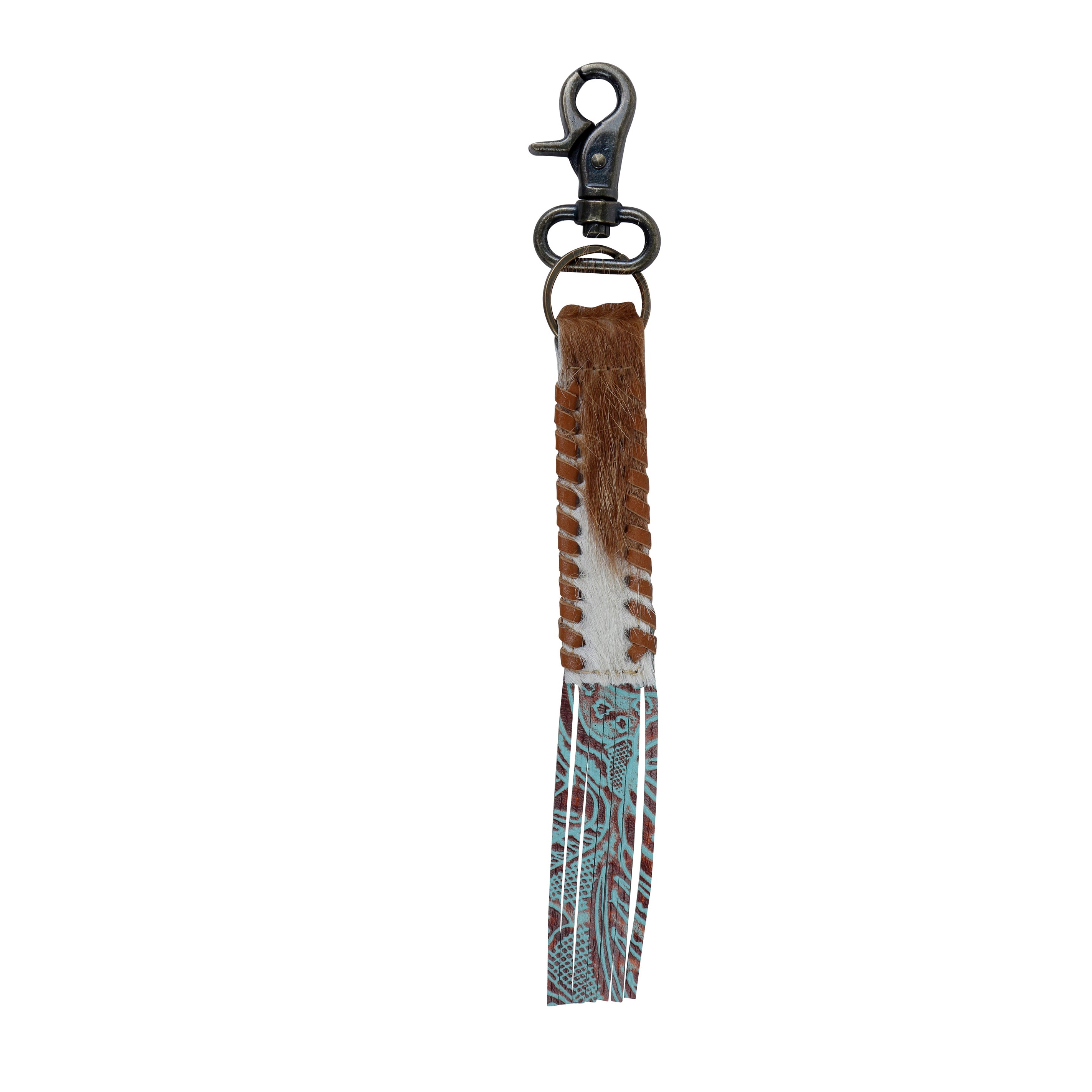 Brown leather Key Fob - MyraUSA