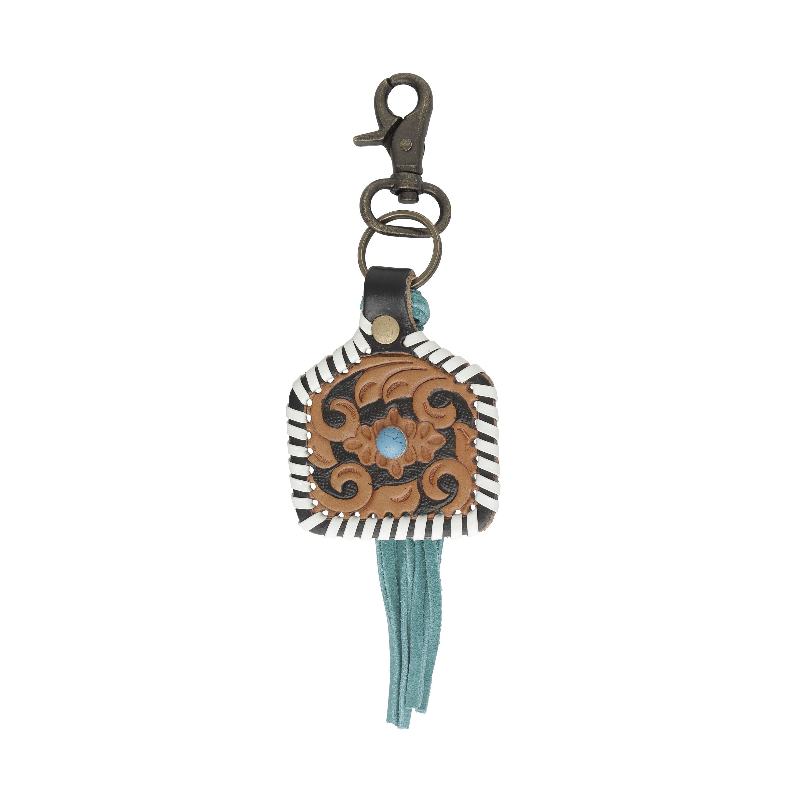 Stitched Blue Key Fob - MyraUSA