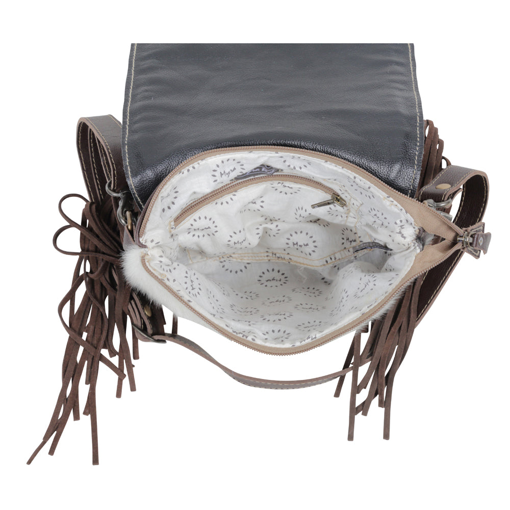 Sphynx Leather & Hairon Bag - MyraUSA