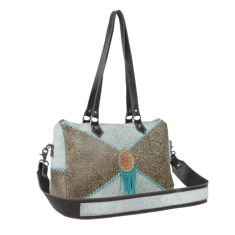 Azure waterfall Hand-Tooled Bag - MyraUSA
