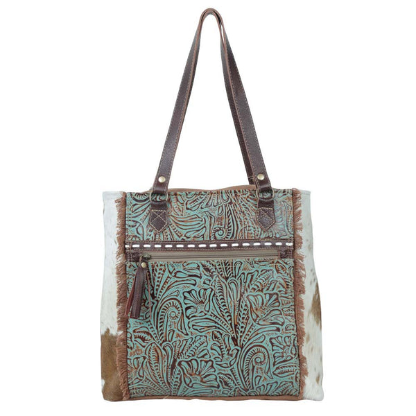 AMETHYST CANVAS AND HAIRON BAG - MyraUSA