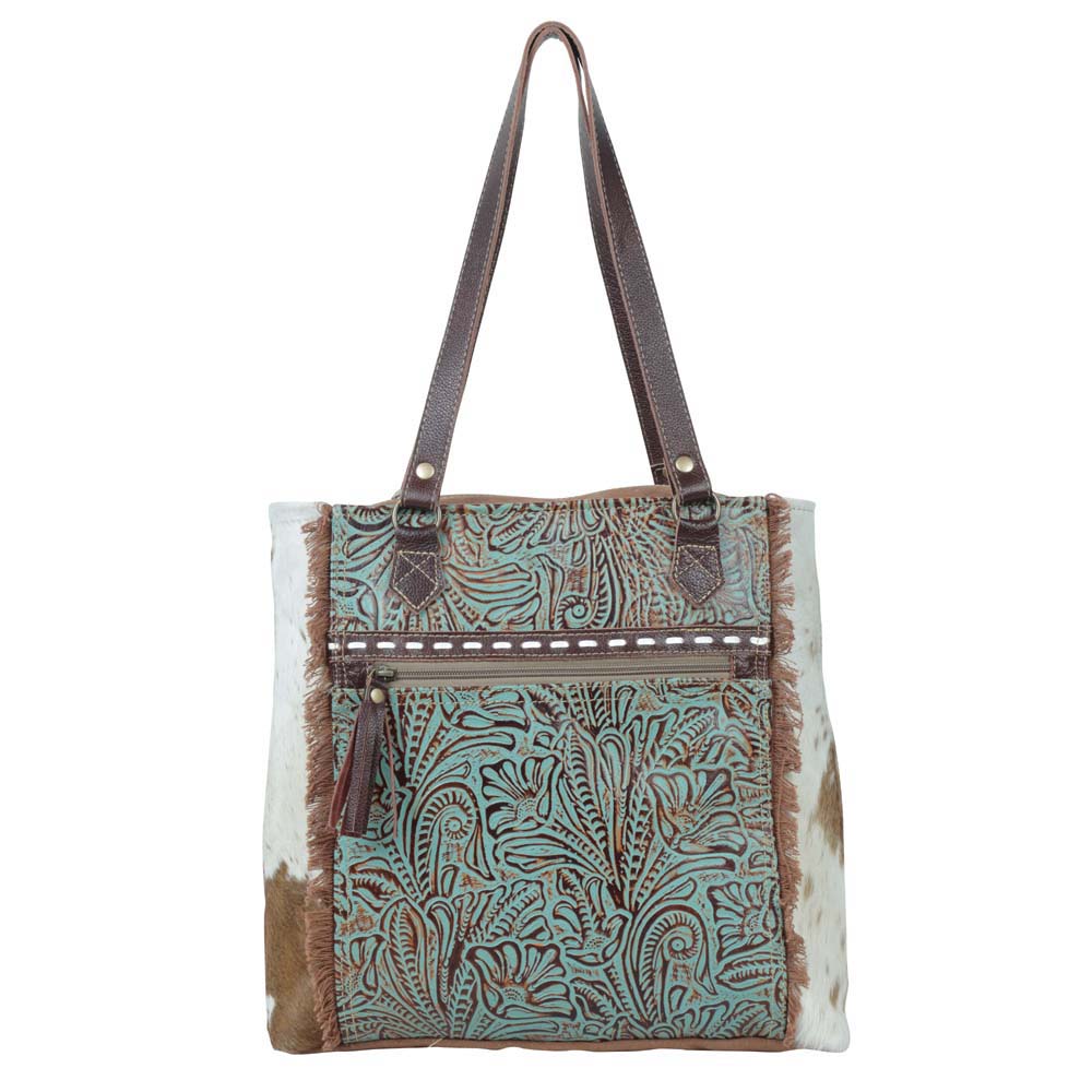 AMETHYST CANVAS AND HAIRON BAG - MyraUSA