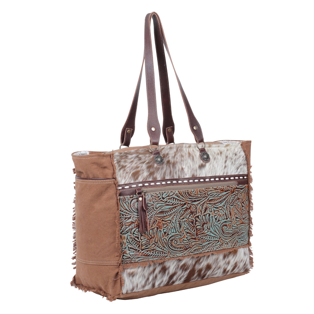 JUNIPER CANVAS AND HAIRON BAG - MyraUSA