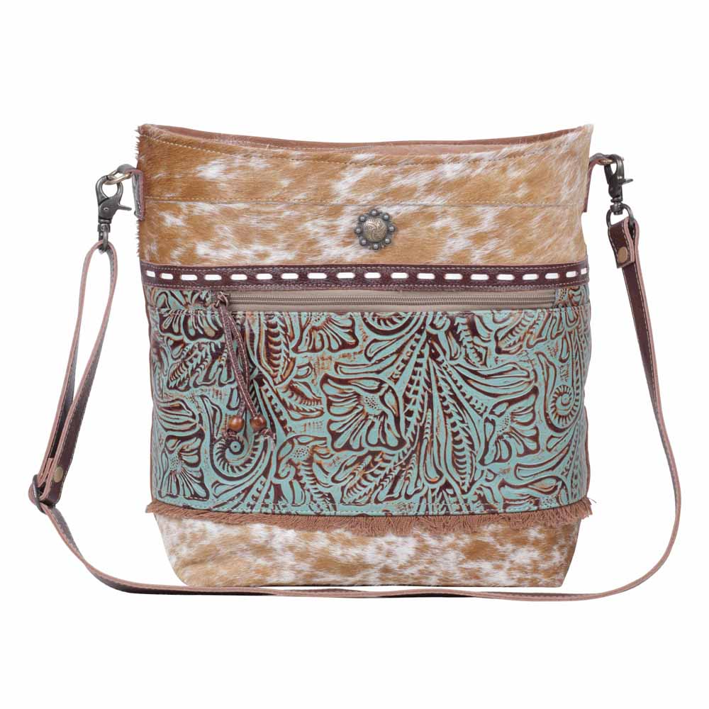 PERIDOT CANVAS & HAIRON BAG - MyraUSA