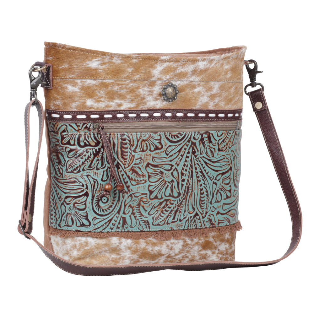 PERIDOT CANVAS & HAIRON BAG - MyraUSA