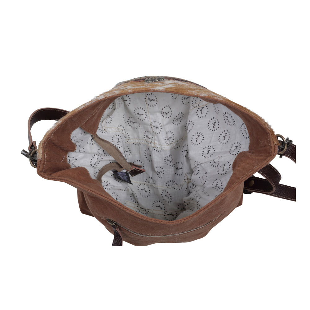 PERIDOT CANVAS & HAIRON BAG - MyraUSA