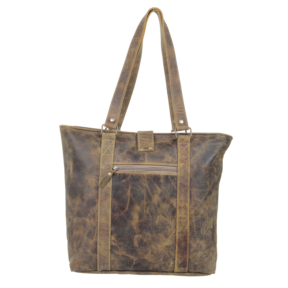 SAND DUNES LEATHER & Hairon BAG - MyraUSA