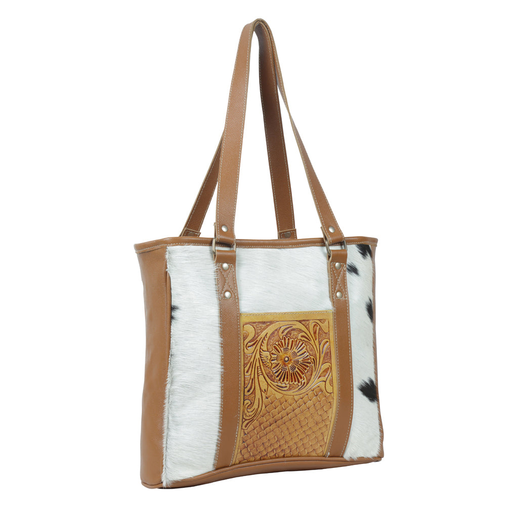 Peony Hand-Tooled Bag - MyraUSA