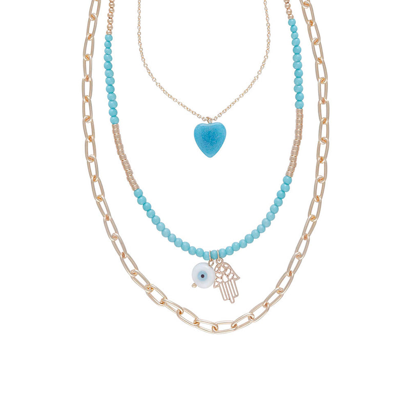 Blue Heart Necklace