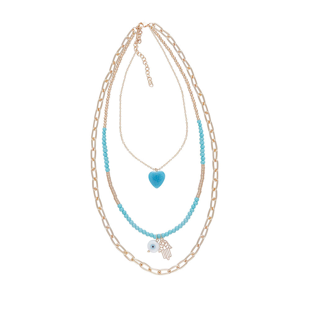 Blue Heart Necklace - MyraUSA