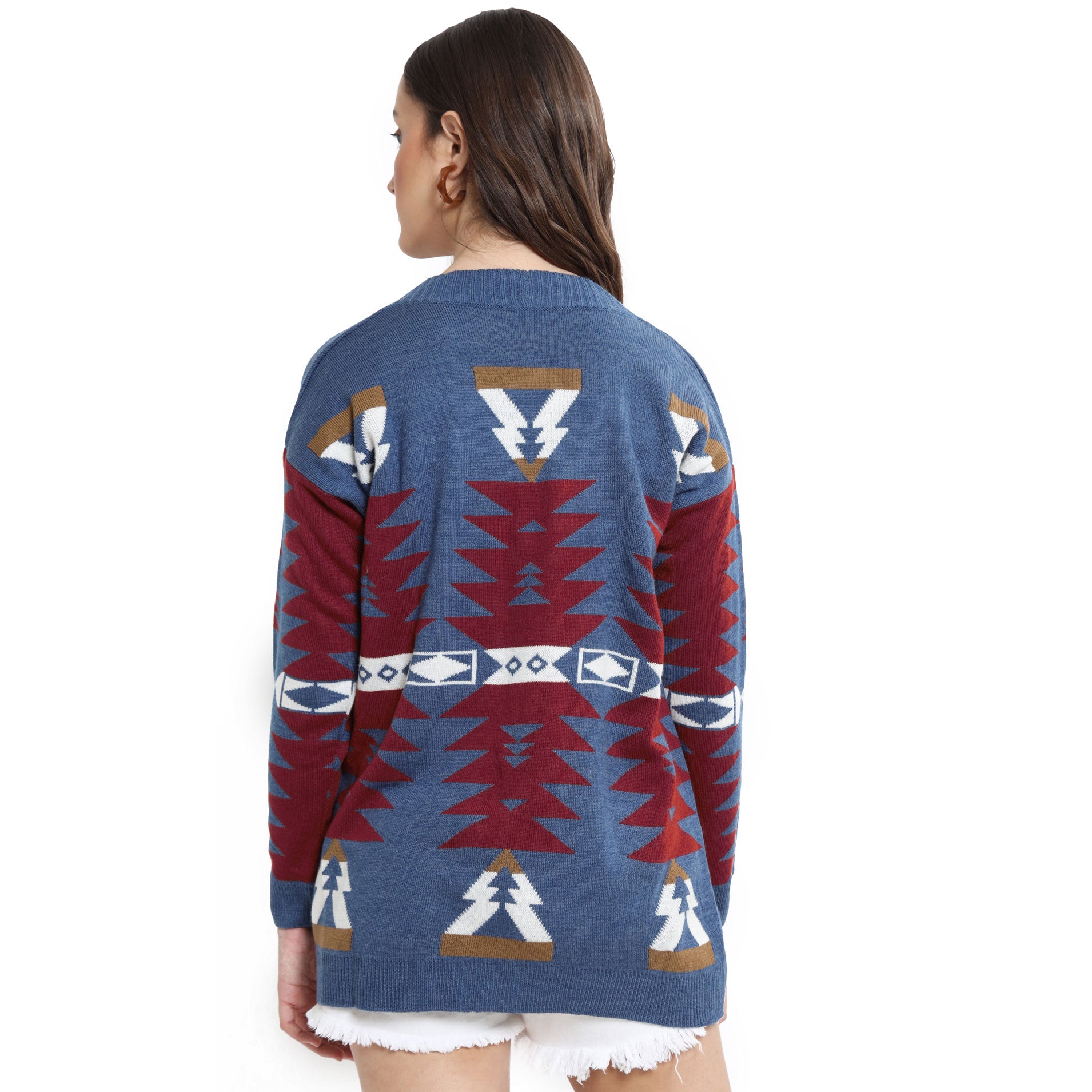 Red Vine Cardigan Sweater - MyraUSA