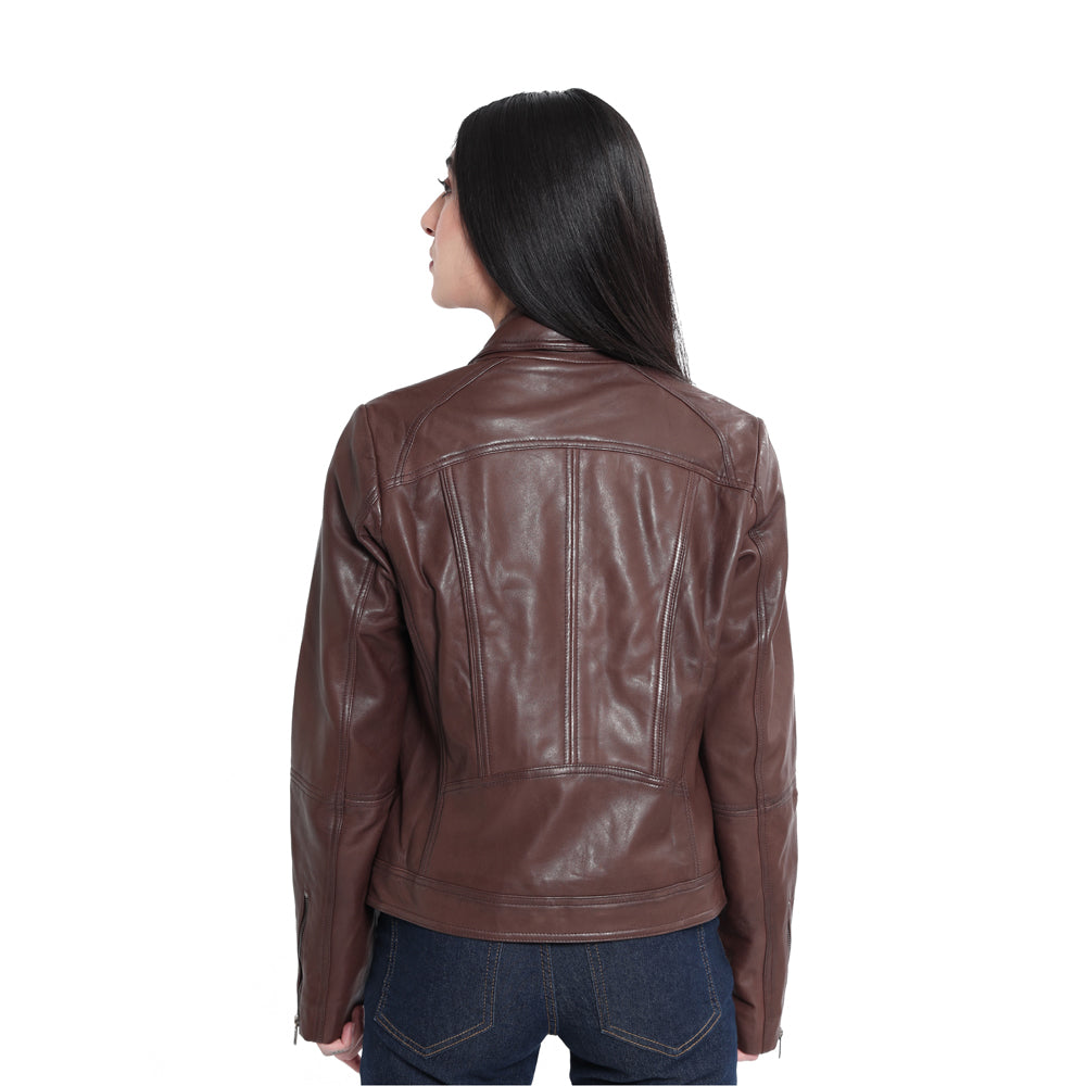 Winged Frills Leathher Jacket - MyraUSA