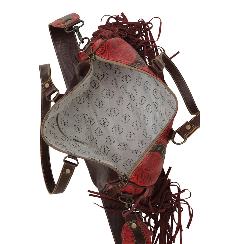 Candy Frills Leather & Hairon Bag