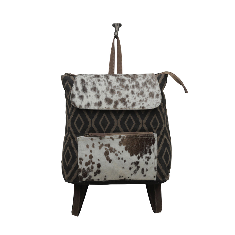 Mocha Splashes Backpack Bag - MyraUSA