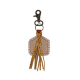 Golden ballet Leather Keychain