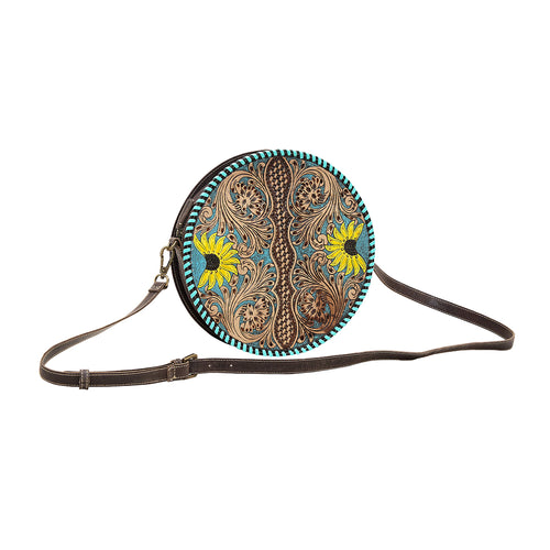 Boho Teal ROUND BAG - MyraUSA