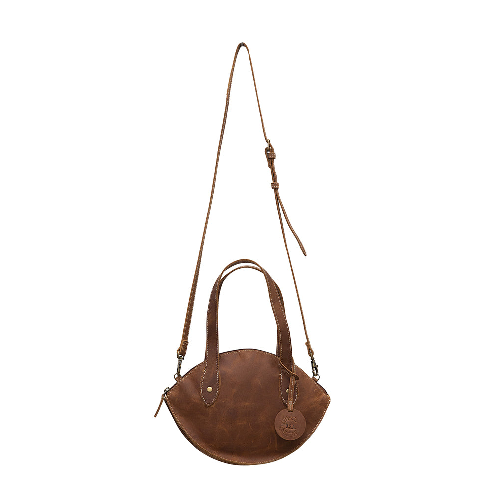 Brown Nest Leather & Hair On Bag - MyraUSA
